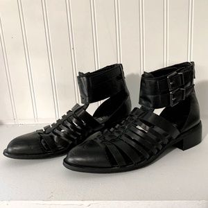 Black Caged Bootie, 5.5